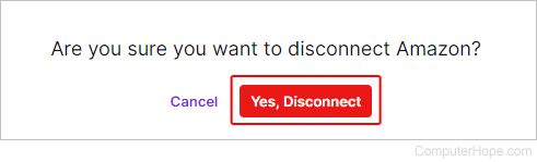Yes disconnect button.