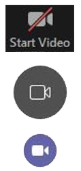 Button or option to enable video in videoconferencing software