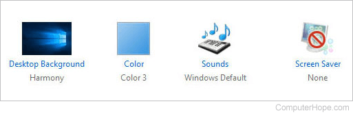 Windows theme options