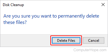 Delete Files button