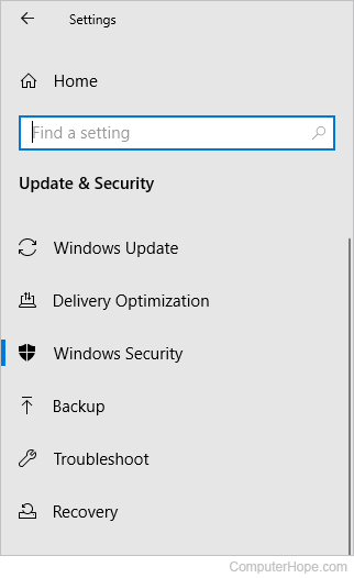 Windows Security Selector