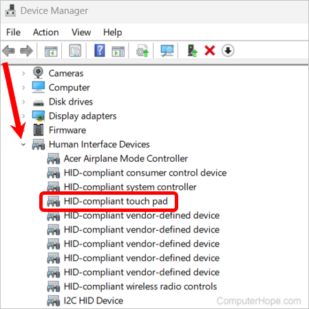 Windows 11 Device Manager window, Human Interface Devices section expanded.