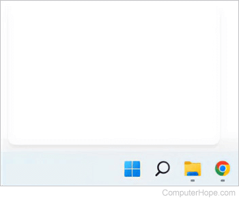 Ghost window from failed search widget in Windows 11