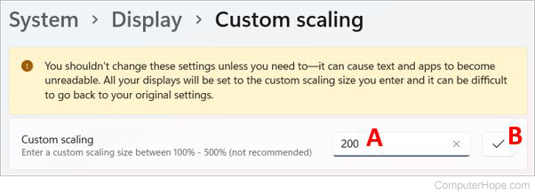 Windows 11 icon custom scaling
