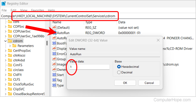 Enable AutoPlay using the Windows Registry Editor.