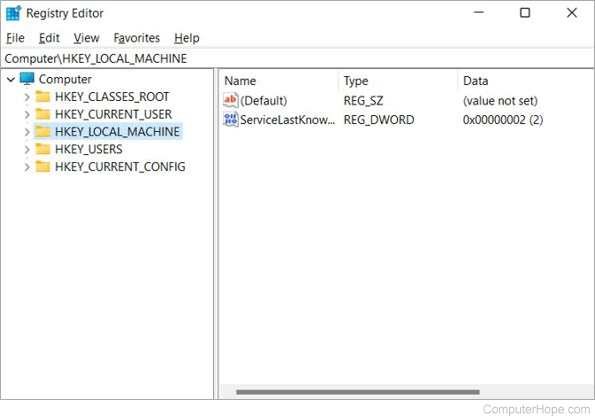 Microsoft Windows 11 Registry Editor