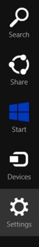 Windows 8 Charms-Menü