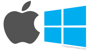 Mac and Windows logos.