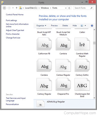 Windows Fonts