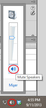 Windows mute