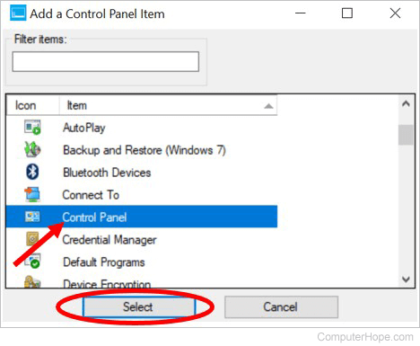 Win+X Menu Editor - Add Control Panel