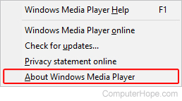 About Windows Media Player selector.