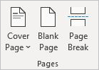 Word insert pages