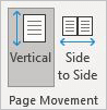Word View page movement