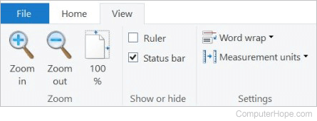Disable the ruler in WordPad