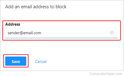 Block address submit