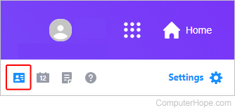 Yahoo contacts icon.