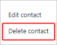 Delete contact