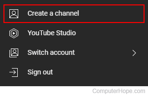 Create a channel selector on YouTube.