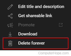 Delete forever