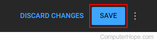 Saving changes in YouTube Studio.
