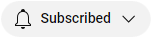 Unsubscribe from a YouTube channel button.
