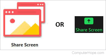 Share screen options in a Zoom meeting on computer