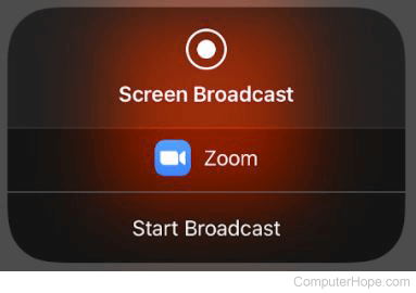 Start sharing in a Zoom meeting on a mobile device