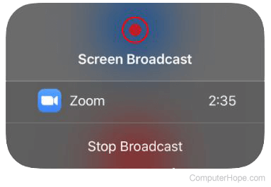 Stop sharing in a Zoom meeting on a mobile device