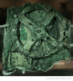 Largest gear of the Antikythera mechanism.