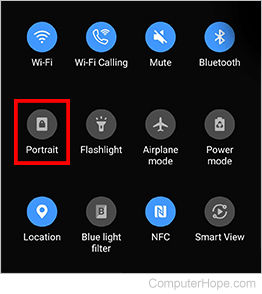 Android Quick Settings menu.
