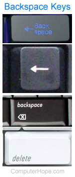 Backspace key examples