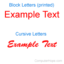 Block letters