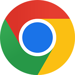 Google Chrome logo.