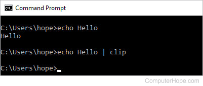 DOS clip command