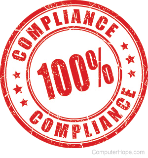 100% compliance seal or stamp