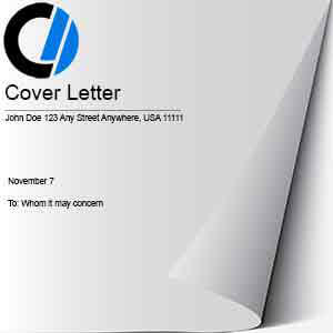 Cover letter or cover page example.