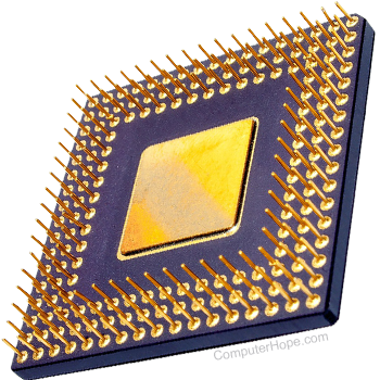 Ilustração de uma CPU.