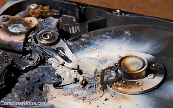 Data recovery on burned hard drive from fire
