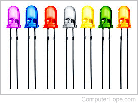 Different colored diodes