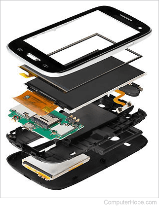 smartphone disassembled