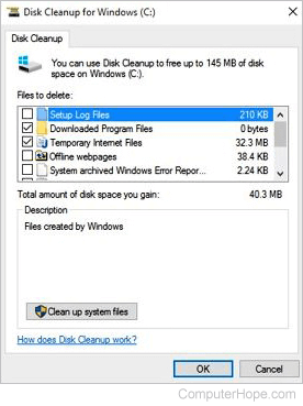 Microsoft Windows Disk Cleanup