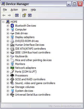 how to open up device manager vista
