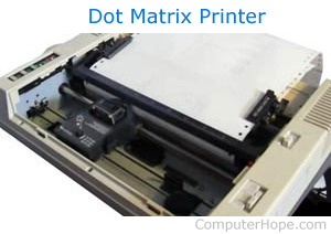 Dot matrix printer with fan folding paper