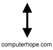 Double-headed arrow cursor