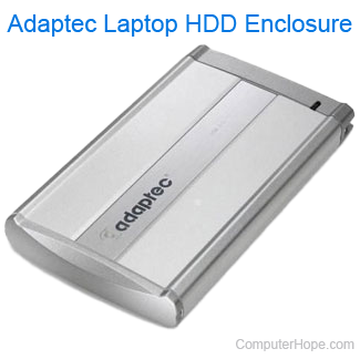 Adaptec laptop hard disk drive enclosure