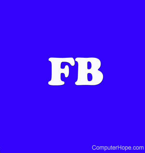 White FB on blue background