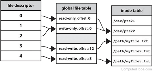 File descriptor diagram
