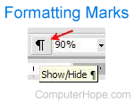 Formatting mark icon