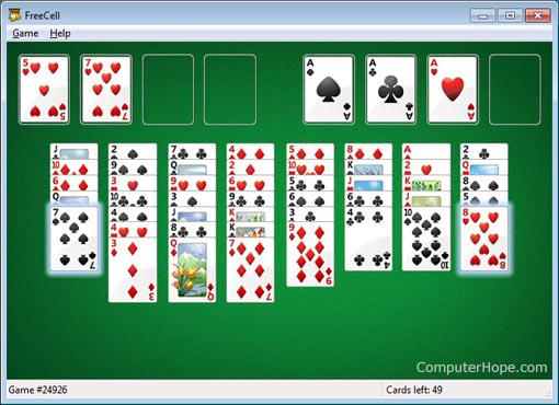 Freecell game for Windows